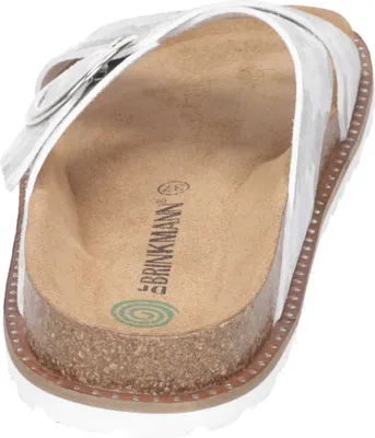 Produktbild von Dr. Brinkmann Damen Pantoletten Schnalle Clogs 700120, Größe:40 EU, Farbe:Silber
