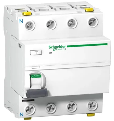 Image de Schneider Electric Interrupteur Différentiel Acti9 iID-40-4-100-AC 40A 4 pôles 100mA Type AC, A9Z12440
