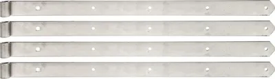 Produktbild von Alberts 845940 Ladenband, gerade, Abschluss abgerundet, Edelstahl, Rolle Ø16 mm, Größe 800 x 45 mm, 4er Set