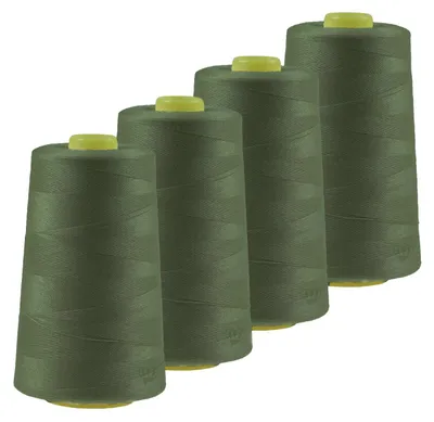 Produktbild von 4 x 4572m Qualitäts Overlock-Garn Overlock-Nähgarn Farbe 821 - 860, Farbe:A855 bambusgrün