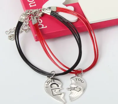 Produktbild von 2 x Armband I Love You Liebe Geschenkidee Valentinstag Partnerarmbänder Modell 1