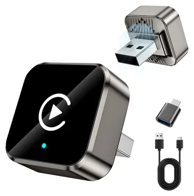 CarPlay-Adapter, kabellos, Plug & Play, Bluetooth 5.2, für iPhone/Android