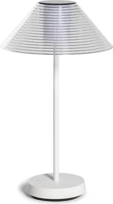 Produktbild von LED Tischlampe Tragbar Außen mit Batterie USB wiederaufladbar Metall Katuma Weiß