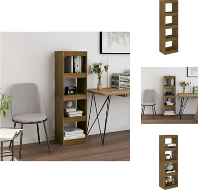 Produktbild von vidaXL Bücherregal Raumteiler 40x30x135,5 cm Massivholz Kiefer -  Bücherregale & Bücherschränke