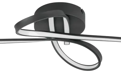 Image de Eglo 99323 SELVINA 1 LED Plafonnier 19W 690x300mm noir blanc blanc chaud