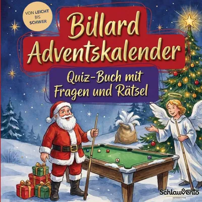 Produktbild von Billard-Adventskalender: Quiz-Buch mit Fragen und Rätsel