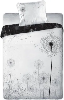 Image de FARO Lin Dandelion noir et blanc Coton, 140/200, 70/90 cm
