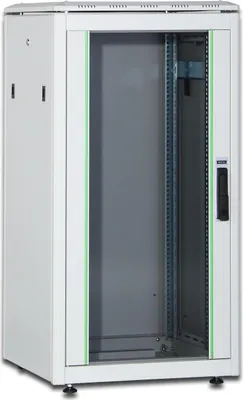Zdjęcie produktu dla Digitus Szafa sieciowa serii Unique - 800x800 mm (WxD), Stojak wolnostojący, 26U, 1200 kg, Zamek, Jasny Szary
