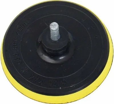 Produktbild von Nosič brusných výseků do vrtačky - suchý zip, Ř125mm, stopka 8mm