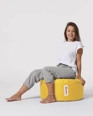 Produktbild von Hanah Home, Round- FRN1317, Gelb, Klassische Sitzsäcke, 100% ige Styropor mit hoher Dichte recycelt