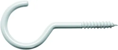 Produktbild von SB Schraubhaken 2,9x40mm gebogen, weiß, Inhalt: 4 Stück