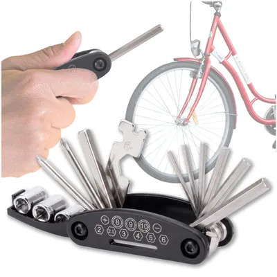 Produktbild von KRUMAD Fahrrad Multitool, Fahrradwerkzeug Set, Reparatur Werkzeug für Bike & MTB, Fahrrad Werkzeug, kompakt für Unterwegs, KI-generiertes Bild