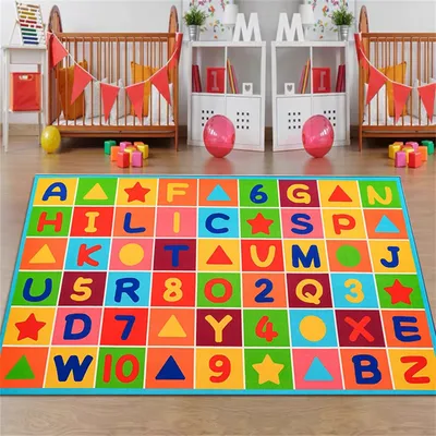 Immagine prodotto di Tappeto colorato per bambini, alfabeto, 90 x 180 cm