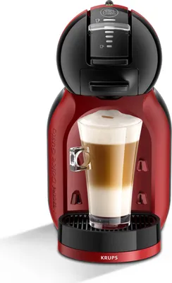 Produktbild von Krups Mini Me KP123H, Pad-Kaffeemaschine, 0,8 l, Kaffeekapsel, 1500 W, Schwarz, Rot