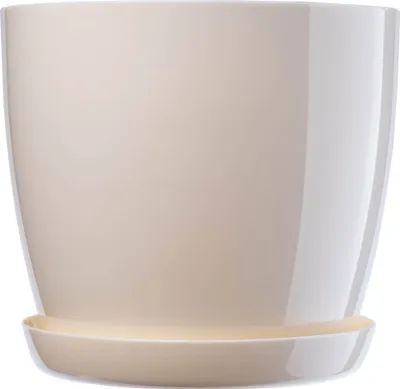 Immagine prodotto di Vaso da fiori KADAX "Turi", vaso per piante con piattino, 18 cm, crema