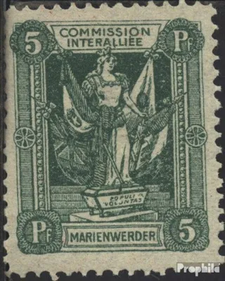 Produktbild von Briefmarken Marienwerder 1920 Mi 1x B gestempelt Frau mit Fahnen