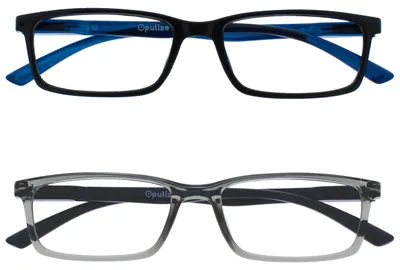 Produktbild von Blaulichtfilter Lesebrille UV400 Rechteck Rahmen OPULIZE Damen Herren