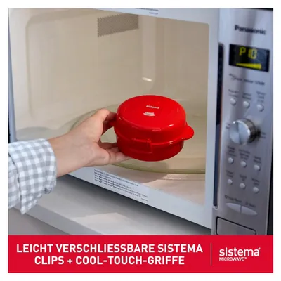 Produktbild von Mikrowellen-Lebensmittelbehälter für Eier | 271 ml | BPA-frei | rot