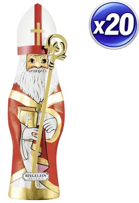 Image de Riegelein St Nicolas au chocolat au lait 140g paquet de 20