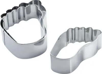 Immagine prodotto di Westmark 31972260 Tagliabiscotti a forma di piede di formaggio, acciaio inossidabile, H 6,5, 8 e 11 cm, argento, 3 pezzi (1 set)