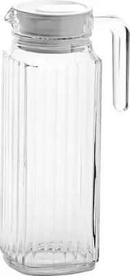 Produktbild von Luminarc Quadro Kühlschrankkrug mit weißem Kunststoffdeckel, 1.1 Liter, Glas, transparent, 1 Stück