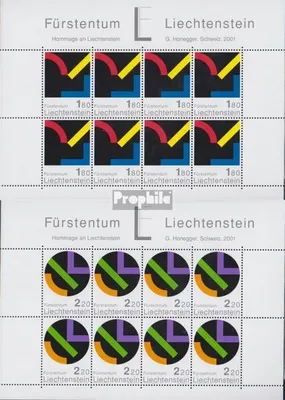 Produktbild von Briefmarken Liechtenstein 2001 Mi 1281Klb-1282Klb Kleinbogen (kompl.Ausg.) postfrisch Zeitgenössische Kunst