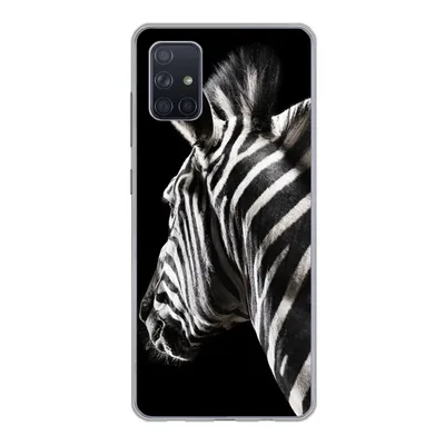 Produktbild von MuchoWow® Handyhülle Schutzhülle Hülle für Samsung Galaxy A71 Zebra - Wilde Tiere - Muster Silikon Softcase Handy Hülle - Kartenbesitzer