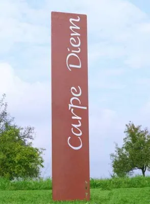 Produktbild von Gartenstele Edelrost "Carpe Diem" 120cm,Gartenstecker,Gartendeko,Gartenschild
