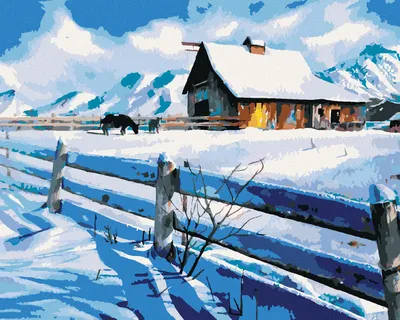 Produktbild von Zuty - Malen nach Zahlen - BAUERNHOF IN DEN BERGEN, 40x50 cm, mit Keilrahmen (bereits gespannt)