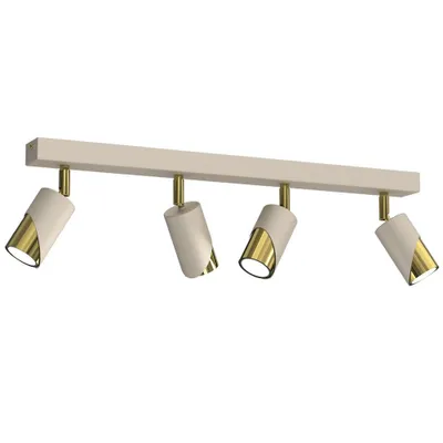 Zdjęcie produktu dla Lampa sufitowa Shift kremowo-złoty połysk 4xGU10x15W metal wym:17x60x5,5cm IP20 Luminex