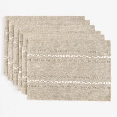 Produktbild von Wracra Waschbare Baumwoll- und Leinen-Set von 6 - 30 x 45 cm