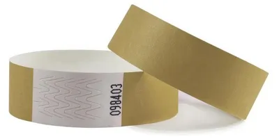 Produktbild von CombiCraft Tyvek Einlassbänder Gold – 100 Stück