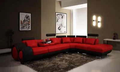Immagine prodotto di Divano in pelle multifunzionale imbottito soggiorno divano suite in pelle divano 4086