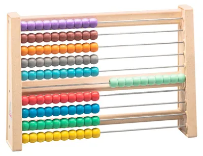 Produktbild von WISSNER® RE-Wood 100er Rechenrahmen/Rechenschieber/Abakus – Bunt
