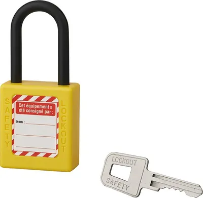 Image de Cadenas de consignation 40mm, anse nylon 38mm, Jaune - Thirard
