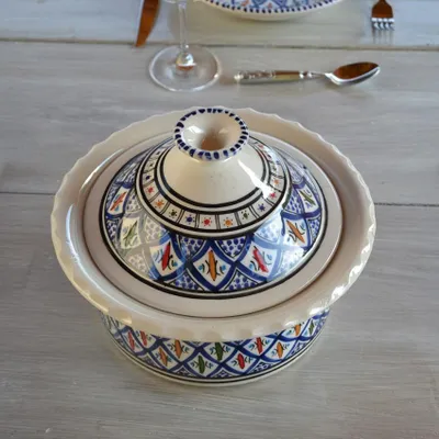 Image de Cocotte Querouana Bakir bleu - D 25 cm