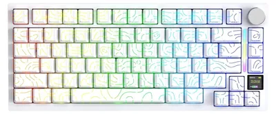 Productafbeelding van Mechanisch Gaming Toetsenbord - Wit - RGB Verlichting - Bluetooth 2.4G USB-C - 4000mAh Batterij