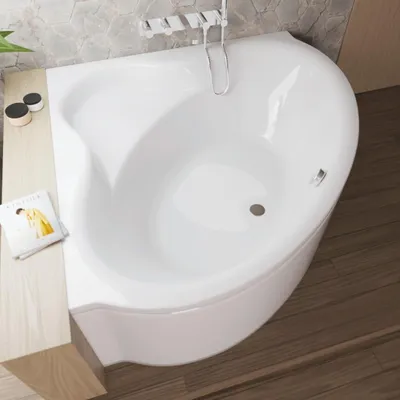 Image de ECOLAM Baignoire Bala 140x140cm + tablier | avec surface antidérapante | baignoire moderne avec siège | pieds siphon + silicone |set complet