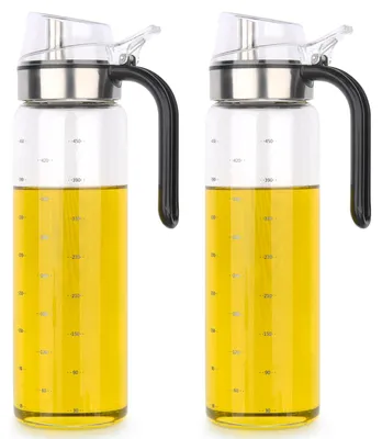 Productafbeelding van Set van 2 olieflessen van 500 ml met doseerdop en schaalverdeling