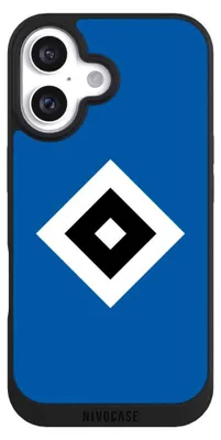 Produktbild von NIVOCASE Handyhülle für Apple iPhone 16  Hülle NIVOpure Case Schwarz HSV Hamburger SV Logo