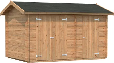 Produktbild von Palmako Gerätehaus Jari 8,9 m² - 28 mm Hellbraun tauchimprägniert