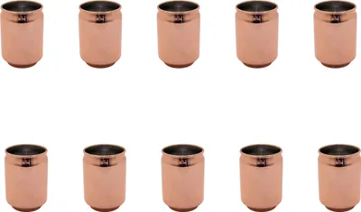 AcMax 10 Stück Becher Dosenform Kupferbecher gehämmert Cocktail Tasse