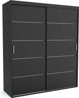 Image de FURNLUX Tapis de vestiaire A Noir 170cm / Couleur principale : Noir / Dimensions : 170 x 60 x 205 cm