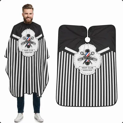 Zdjęcie produktu dla Peleryna fryzjerska barberska do salonu duża strzyżenia 140x150 cm
