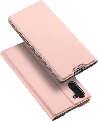 Produktbild von Buch Tasche DUX DUCIS kompatibel mit SAMSUNG GALAXY NOTE 10 (N970F) Handy Hülle Etui Brieftasche Schutzhülle mit Standfunktion, Kartenfach Rose