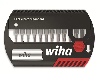 Produktbild von Bit-Satz FlipSelector Standard (schwarz/rot, 15-teilig, mit Gürtelclip)