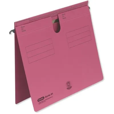 Image de Elba 100555355 Hängehefter Sorte 81 - A4, rot, 250g Manilakarton, kaufmännische Heftung / Amtsheftung