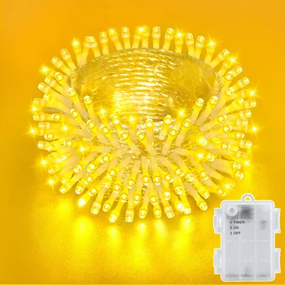 LED-Lichterkette 10 m, 100 warmweiße LEDs, IP65, Timer