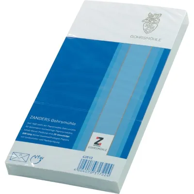 Immagine prodotto di Zanders 43512 Busta Gohrmühle, DL, 110 x 220 mm, bianca, gommata, 80g, 25 pezzi