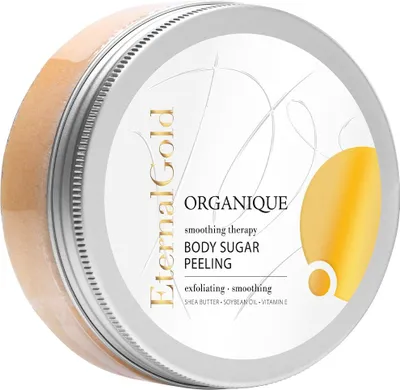Obrázok produktu pre ORGANIQUE Eternal Gold Vyhladzujúci cukrový telový peeling 200 ml